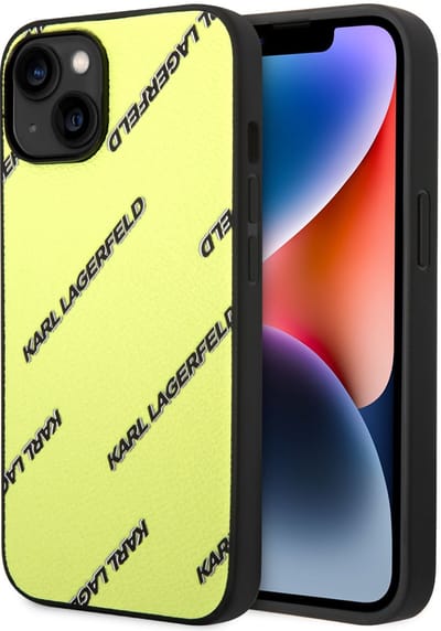 Karl Lagerfeld Back cover - iPhone 14 & 13 - Gold / Yellow - Schokabsorberend - Slank ontwerp
