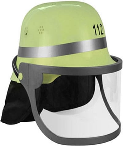 Groene brandweer helm
