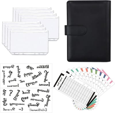 A6 Budget Planner en Budget Binder van PU Leer, Perfect als Cadeau voor Vrienden om Financieel Beheer te Vergemakkelijken
