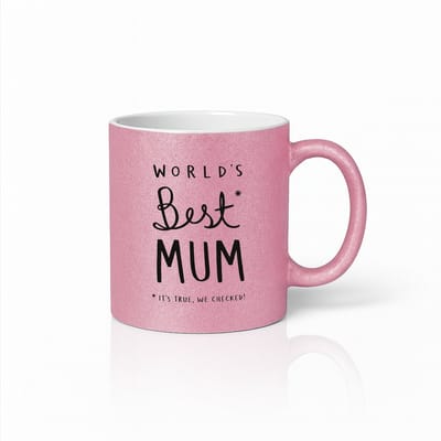 World's Best Mum Mok Roze - Grappig Cadeau voor Moederdag of Verjaardag - 330ml Keramische Beker