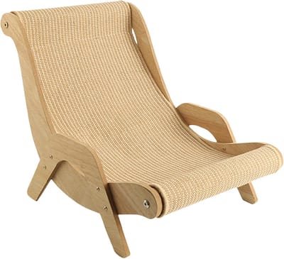Kattenstoel Sisal - Houten rustplek - Ontspannen en spelen - Krasbestendig materiaal - 58 x 28 x 14 cm - Natuurlijk