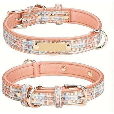 Hondenband Dubbele D-ring Ophangbare Accessoires Ruimte Katoen Binnenkant Grote en Middelgrote Hondenhalsband S