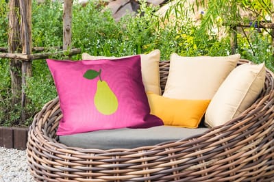 Buitenkussens - Tuin - Illustratie - Fruit - Peer - Groen - 50x30 cm