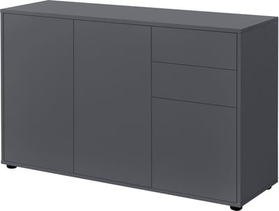 Commode Paarl druk en open 74x117x36 cm donkergrijs mat