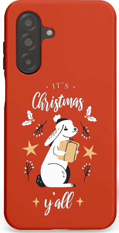 Casetastic hoesje geschikt voor Samsung Galaxy A26 - Dubbellaagse bescherming - Kerst Konijntje Flappie - Fashion Case - Terracotta