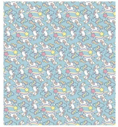 Douchegordijn unicorn - eenhoorn print 180 x 200 cm inclusief ringen