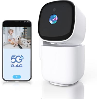 Indoor Beveiligingscamera 2K HD met 5G & 2.4G Wi-Fi en Telefoon App