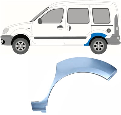 Reparatiepaneel achterspatbord voor Renault Kangoo 1997-2008 / Links