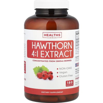 Healths Harmony, Hawthorn 4:1 Extract, 2,660 mg, 180 Capsules