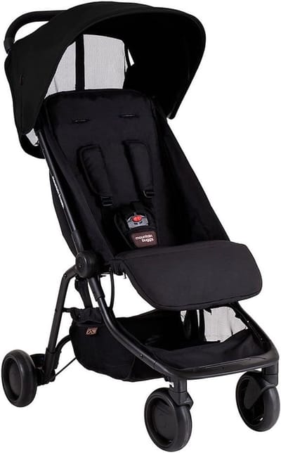 Reis Buggy - Compacte Kinderwagen - Reizen met Kinderen - Lichtgewicht Ontwerp - Tot 25 kg - Zwart