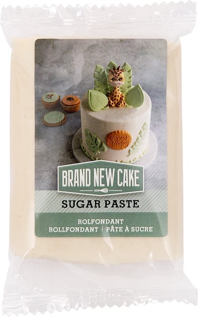 BrandNewCake® Rolfondant Ivoor 250g – Vanille-Room Smaak, Perfect voor Taartdecoratie en Cupcakes