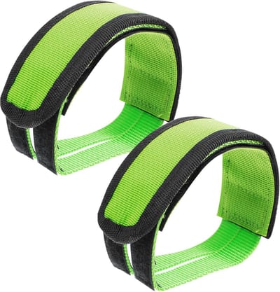 Pedaalvoethoezen - 1 paar - Pedaalriemen - Fietsriemen - Nylon - Pedaalriemen voor hometrainers - Fietspedaalriemen - Verstelbaar - Voor antislip fietspedalen, Fietspedaalriemen - 44×5cm - Groente