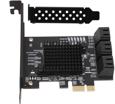 OmGoods - Dailygoody - PCIe kaart - 6-poorts uitbreidingskaart - Ondersteuning voor meerdere apparaten - Low-profile beugel - 3.0 - Ideaal voor data-o...