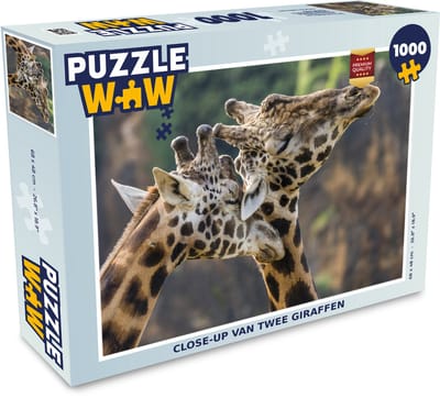 Puzzel Close-up van twee giraffen - Legpuzzel - Puzzel 1000 stukjes volwassenen