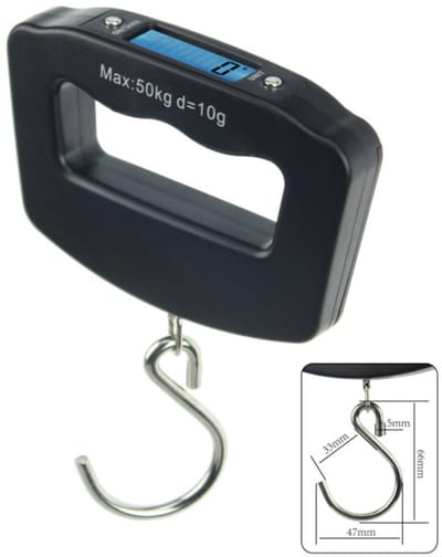 Bagageweegschaal-koffer weegschaal- weegschaal draagbaar Bagageweegschaal- 50 kg-Digitale Weegschaal met Haak/Riem