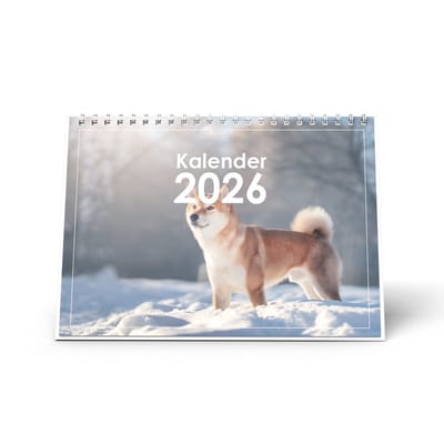 Huurdies - Bureaukalender 2026 - Shiba Inu