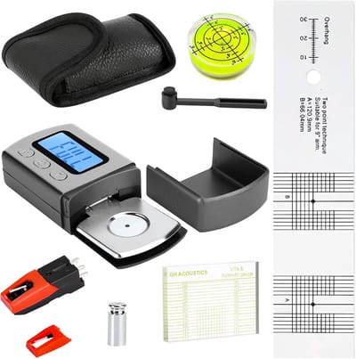 Platenspeler Afstelset - Naald Kalibratie Kit - Precisie Afstelling - Digitale Weegschaal Azimut - Aluminium Metaal