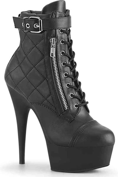 Pleaser - DELIGHT-600-05 Plateau Laarzen - US 6 - 36 Shoes - Zwart