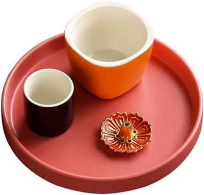 Dailygoods - ARFUKA Palo Santo Houder Wierook Houder 3 in 1 Wierook Brander Houder Palo Santo Houder Salie Houder Kaarsenhouder Keramische Ash Catcher Tray voor Meditatie Yoga Kamer
