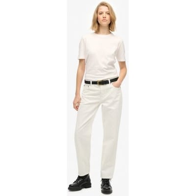 Superdry Organic Cotton Straight Jeans Normale Pasvorm White Grootte: 32/30