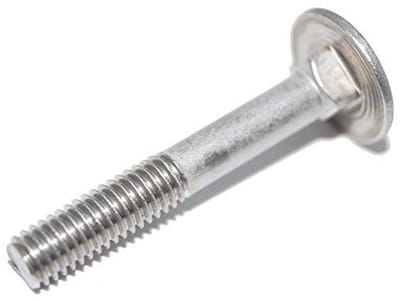Slotschroeven M10x25 - 10 stuks platte schroeven met vierkante aanzet A2 roestvrij staal