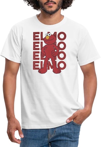 Sesamstraat Elmo Pose T-Shirt Heren