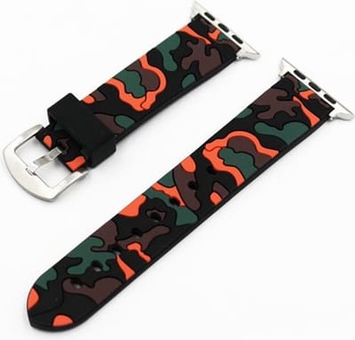 watchbands-shop.nl bandje - Apple Watch Series 1/2/3/4 (38&40mm) - OranjeZwart