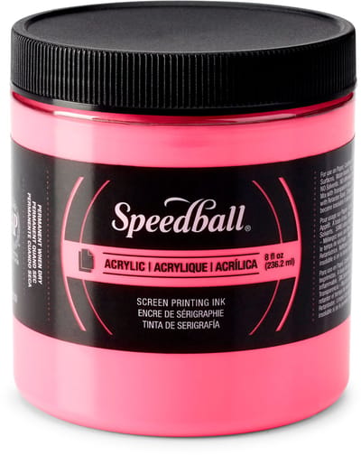 Acrylic ink fluo hot pink screen printing - Speedball