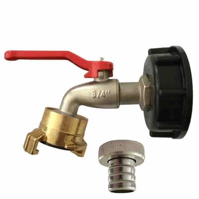 IBC Adapter Set - BONI-SHOP® - S60x6 + 3/4'' Tap - 3/4'' Female Thread Tap - Tool-free Assembly