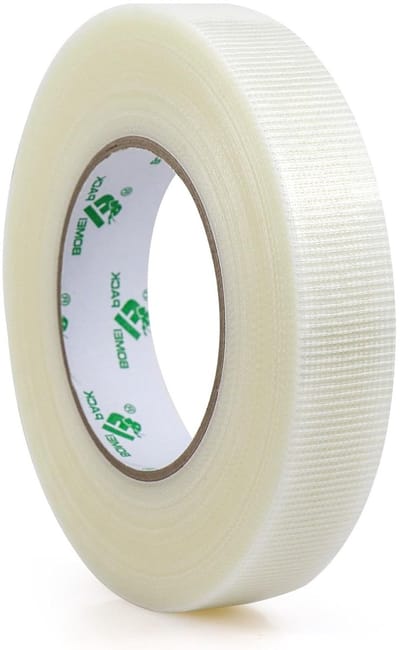 Dailygoods - BOMEI PACK Pantsertape, 50 m x 25 mm, transparant, waterbestendig, extreme pantserband, handscheurbaar, Gaffa tape, ducttape