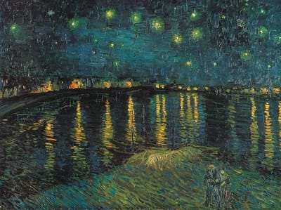 Kunstdruk Vincent Van Gogh - Notte stellata 80x60cm