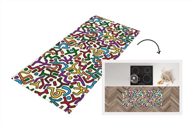 Keukenloper - Loper keuken - Abstract - Patronen - Afrika - 120x50 cm - Keukenloper vinyl