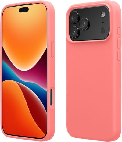 kwmobile telefoonhoesje geschikt voor Apple iPhone 18 Pro Max / iPhone 17 Pro Max - Hoesje met siliconen coating - Smartphone case in Pastelkleurig koraal