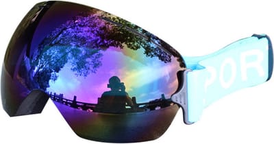Livano Skibril - Dames - Heren - Ski Zonnebril - Winddicht - UV-Bescherming - Ski - Wintersport - Ski Gadgets - Blauw