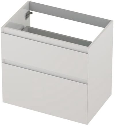 INK - Onderkast 2 Laden Greeploos Gelakt 45gr A-symmetrisch - 700x450x650 Mm - Hoogglans Wit