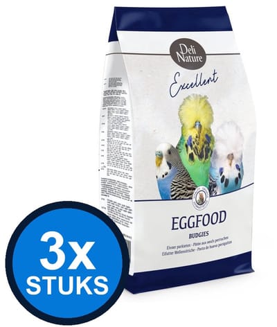 3x Deli Nature - eivoer parkiet 1kg - Vogelvoer - 1 kg