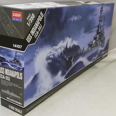 Academy Modelbouwpakket Militaire voertuigen - 14107 USS Indianapolis CA-35 - Portland-klasse - Amerikaanse Zware Kruiser Plastic - 1:350 - Modelbouw