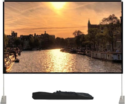 Projectiescherm Opklapbaar - Draagbaar Filmscherm - Home Cinema Ervaring - Kreukvrij Anti-Reflectie - 100 Inch 16:9 - Wit