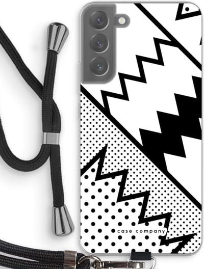 Case Company® - Hoesje met koord geschikt voor Samsung Galaxy S22 Plus hoesje met Koord - Pop Art #5 - Telefoonhoesje met Zwart Koord - Bescherming aan alle Kanten en Over de Schermrand