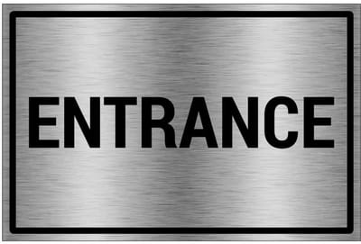 Entrance bord - gecoat brushed aluminium - grijs zwart | 30 x 20 cm