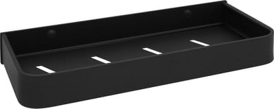 QUVIO Planchet Badkamer - Badkamerplank - Badkamer planchet - Wandplankje - Wandrekje - Wandmontage - Metaal - Zwart - 30 cm