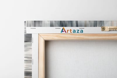 Artaza Canvas Schilderij Drieluik Abstracte Kunst van Zwarte Verf - 120x60 - Foto Op Canvas - Canvas Print
