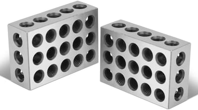 Dailygoods- Terminal Block - 23 Holes - Precisie - Hardened Steel - 25 x 50 x 75 mm - 2 Stuks - Schokbestendig - Klemblok