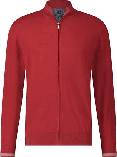 Cardigan with rib details Red (31.1112 -185)