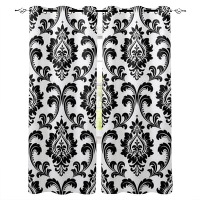 Barokke Gouden Bloemenbladeren Prachtige Raamgordijnen Schilderachtige Gordijnen voor Woonkamer Decoratieve Items Woonkamer 135W x 230H(cm)