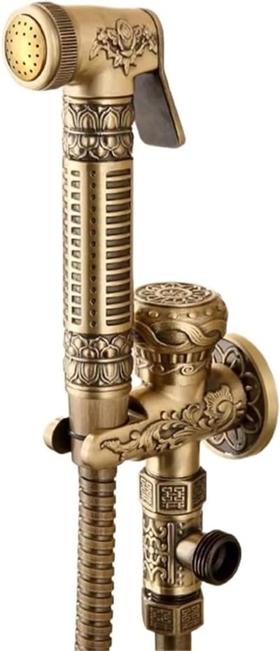 WC Douche Set - Bidet Handdouche - Persoonlijke Hygiëne - Antiek Messing - Eén Maat - Antiek