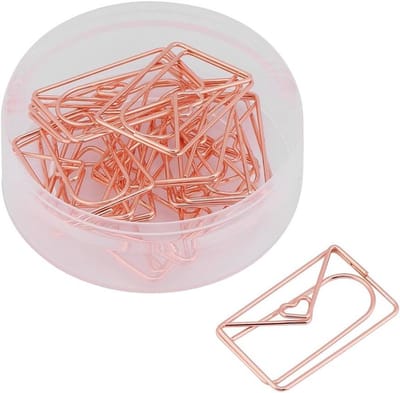 Paperclips - Set van 12 stuks in transparante doos voor kantoororganisatie