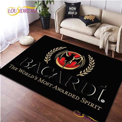 Bacardi Rum logo Creatieve Vloerkleden, Tapijt voor Woonkamer Slaapkamer Huisdecoratie, Kinderen Keuken Badkamer Antislip Vloermat Alfombra 40x60cm