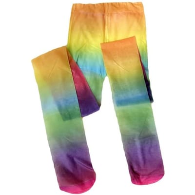 Collants Bas Collants Arc-en-ciel Chaussettes Rayures Fines Colorées Printemps Automne Dégradé Collants Cadeau de Fête One Size gray