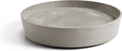 Ecopots Saucer Wheels - Taupe - Ø51 x H10,1 cm - Ronde taupe onderschotel op wielen met waterreservoir